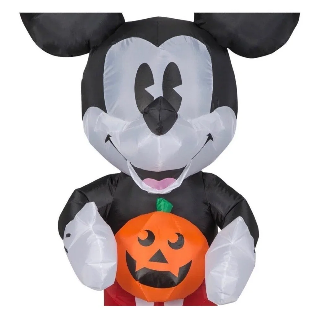 5ft Retro Disney Mickey Mouse with Pumpkin Halloween Inflatable